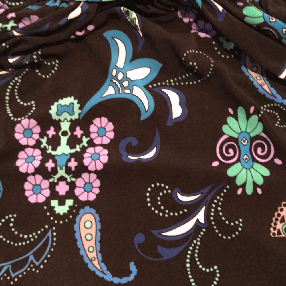 Evan Picone Black, Purple, Green Halter Dress Size 8 - Picture 6 of 7